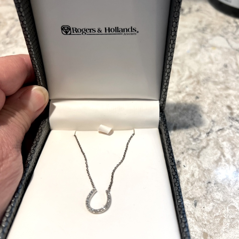 Diamond horseshoe necklace. Roger’s and Hollands